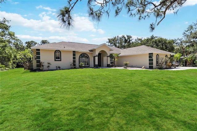 296 Pine Ranch Trl, Osprey, FL 34229 - single story home with stucco siding and a front yard