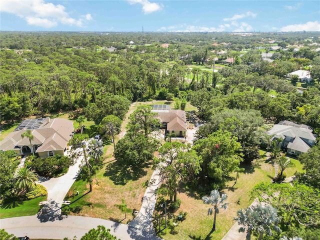 296 Pine Ranch Trl, Osprey, FL 34229 - aerial view of residential area featuring a forest