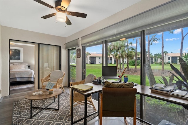 4505 Kingsmere Unit 2, Sarasota, FL 34235 - sunroom with wood finished floors