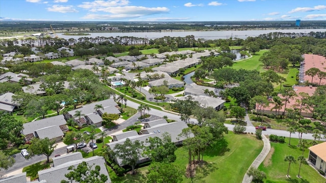 4505 Kingsmere Unit 2, Sarasota, FL 34235 - aerial view of property and surrounding area with nearby suburban area and a large body of water