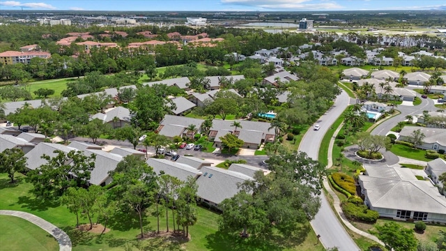 4505 Kingsmere Unit 2, Sarasota, FL 34235 - aerial view of property and surrounding area with nearby suburban area