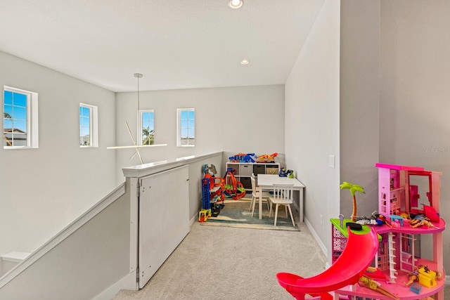 5718 Title Row Dr, Bradenton, FL 34210 - recreation room featuring carpet flooring and recessed lighting