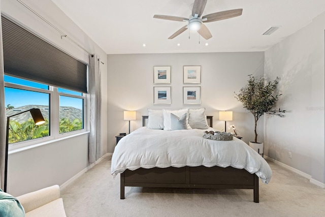 5718 Title Row Dr, Bradenton, FL 34210 - bedroom with carpet and a ceiling fan