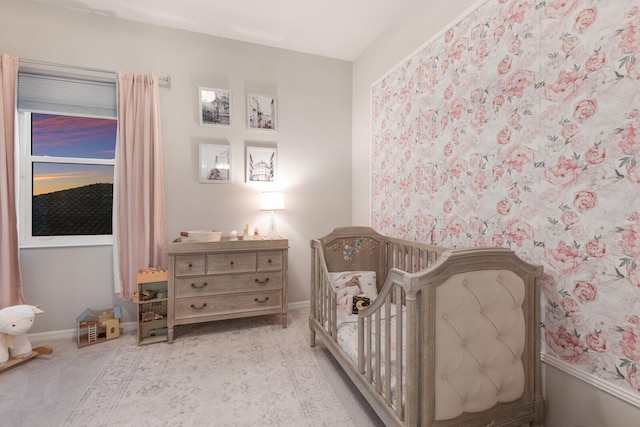 5718 Title Row Dr, Bradenton, FL 34210 - bedroom with a crib and baseboards
