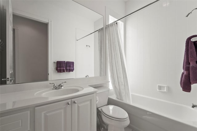 7716 Uliva Way, Sarasota, FL 34238 - full bathroom featuring toilet, shower / bath combination with curtain, and vanity