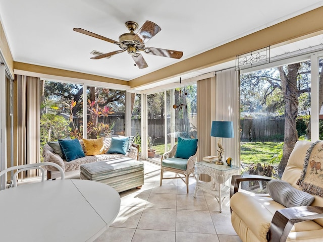 4869 Village Gardens Dr Unit 189, Sarasota, FL 34234 - sunroom featuring tile patterned floors