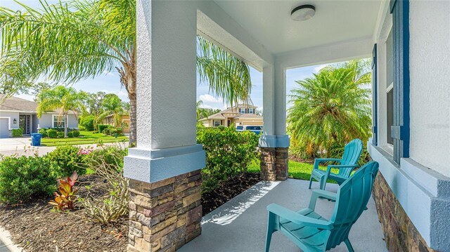 7379 47th Avenue Cir E, Bradenton, FL 34203 - porch with a residential view