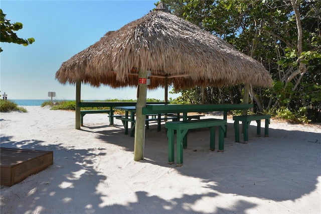 19 Whispering Sands Dr Unit 805, Sarasota, FL 34242 - view of property's community featuring view of water and beach and a gazebo
