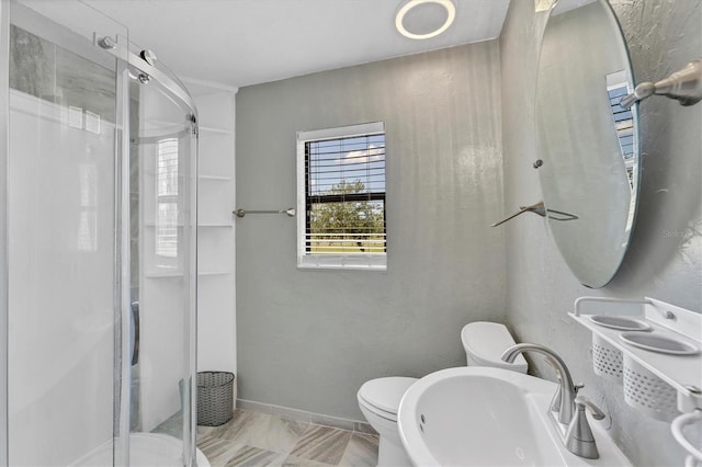 919 Palm View Way, Sarasota, FL 34240 - full bathroom with toilet, a stall shower, and a sink