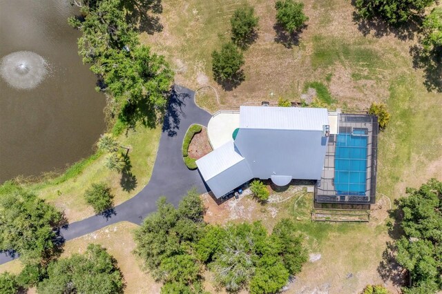 919 Palm View Way, Sarasota, FL 34240 - aerial view of a pool area