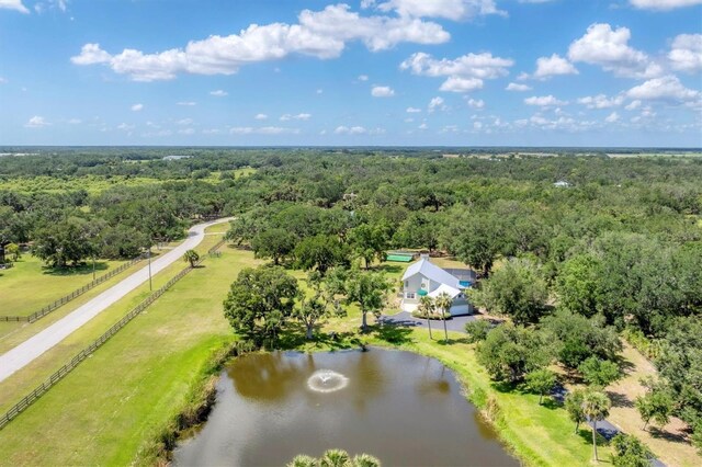 919 Palm View Way, Sarasota, FL 34240 - drone / aerial view of a heavily wooded area and a large body of water