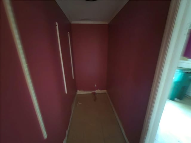 2905 Sunset Rd, Melbourne, FL 32904 - hall featuring baseboards and ornamental molding