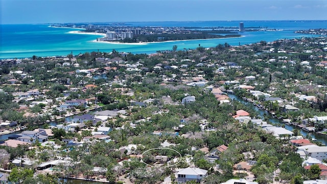 755 Edgemere Ln, Sarasota, FL 34242 - aerial view of residential area featuring a nearby body of water