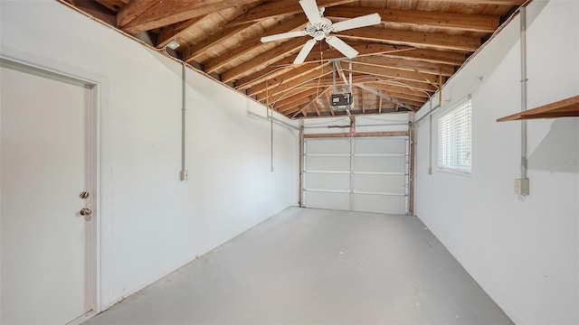 755 Edgemere Ln, Sarasota, FL 34242 - garage with a garage door opener and ceiling fan