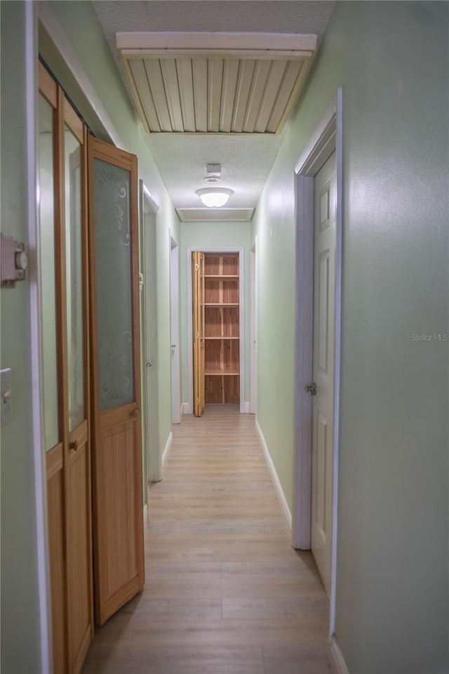 1004 65th Ave W, Bradenton, FL 34207 - corridor with light wood-style floors and a textured ceiling