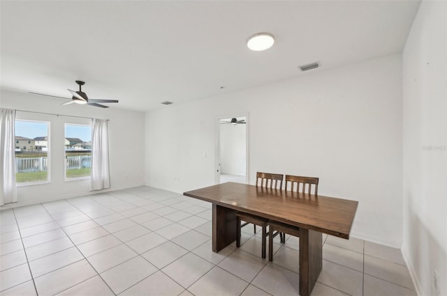 4503 Lindever Ln, Palmetto, FL 34221 - unfurnished dining area with a ceiling fan and light tile patterned flooring