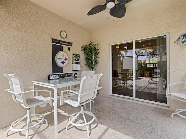 8222 Haven Harbour Way, Bradenton, FL 34212 - view of patio / terrace featuring outdoor dining area and a ceiling fan