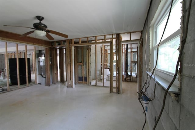 129 Pierson Ln, Sarasota, FL 34242 - misc room with a ceiling fan and finished concrete flooring