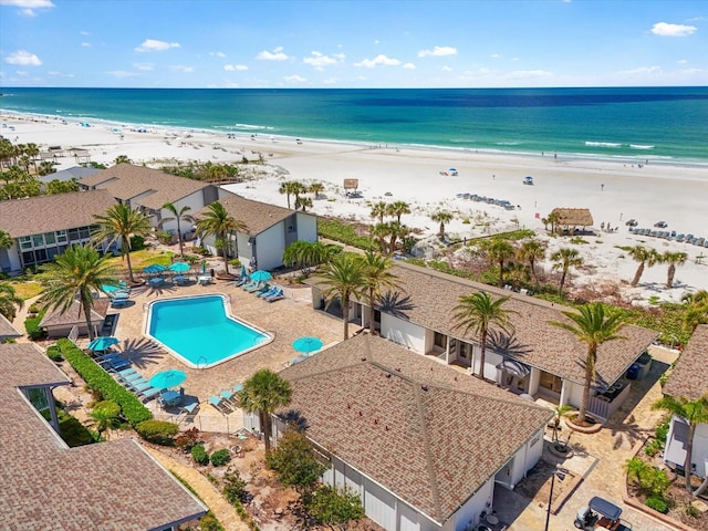 1255 E Peppertree Dr Unit 507, Sarasota, FL 34242 - bird's eye view of unending shoreline and a pool