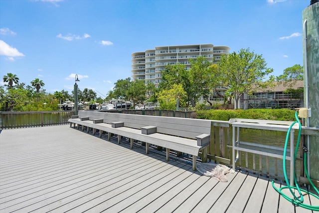 1255 E Peppertree Dr Unit 507, Sarasota, FL 34242 - dock featuring a water view