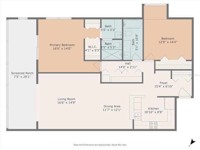 1255 E Peppertree Dr Unit 507, Sarasota, FL 34242 - property floor plan