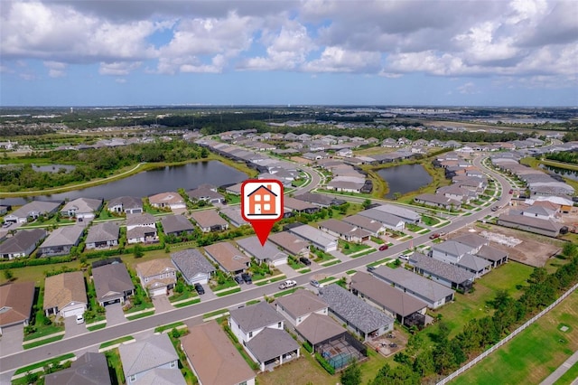 2625 Star Apple Way, Sarasota, FL 34240 - aerial view of property's location with a nearby body of water and nearby suburban area