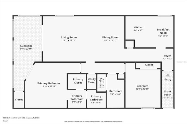 9630 Club S Cir Unit 6303, Sarasota, FL 34238 - property floor plan