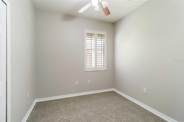 4220 Via Piedra Cir Unit 4-101, Sarasota, FL 34233 - carpeted empty room featuring a ceiling fan and baseboards