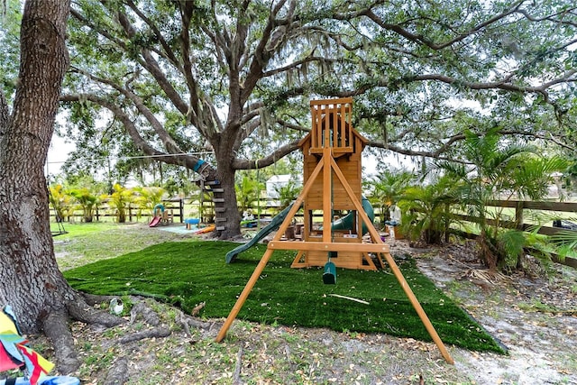 3810 Hidden River Rd, Sarasota, FL 34240 - view of jungle gym featuring a yard