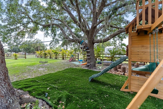 3810 Hidden River Rd, Sarasota, FL 34240 - view of yard featuring a playground