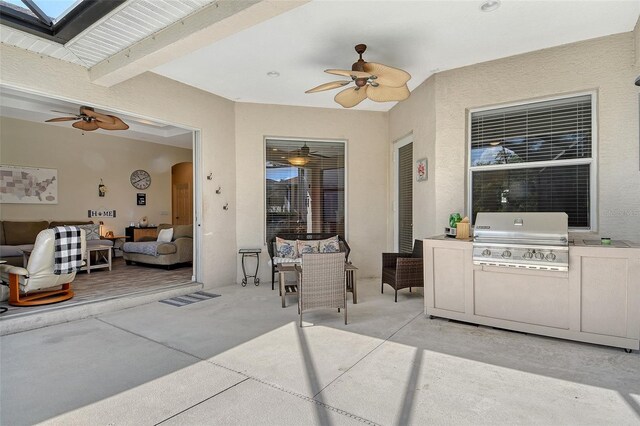 12358 Lavender Loop, Bradenton, FL 34212 - view of patio / terrace featuring an outdoor living space and ceiling fan