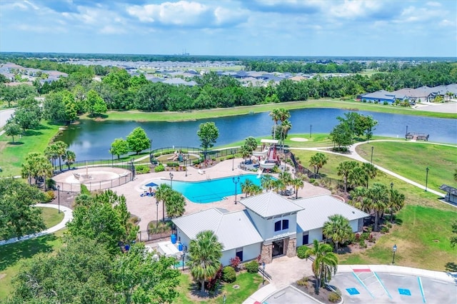 12755 Rainwashed Loop, Parrish, FL 34219 - aerial view of a large body of water, a tree filled landscape, and a pool
