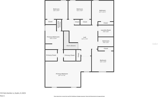 1721 Palm Warbler Ln, Ruskin, FL 33570 - property floor plan