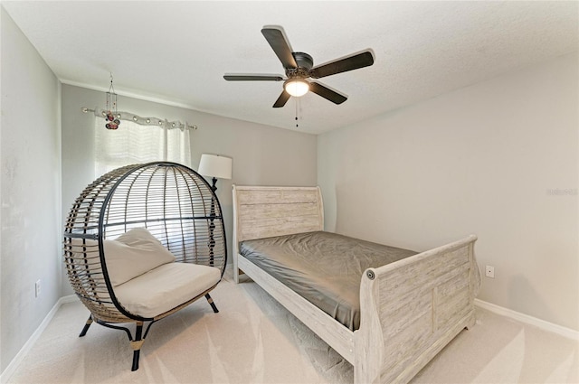 1721 Palm Warbler Ln, Ruskin, FL 33570 - bedroom featuring carpet floors, baseboards, and ceiling fan