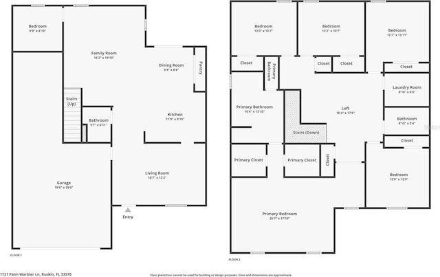 1721 Palm Warbler Ln, Ruskin, FL 33570 - room layout