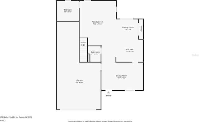 1721 Palm Warbler Ln, Ruskin, FL 33570 - room layout