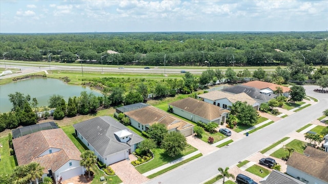 13819 American Prairie Pl, Bradenton, FL 34211 - aerial view of residential area featuring a forest and a nearby body of water