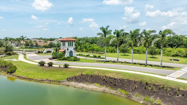 13819 American Prairie Pl, Bradenton, FL 34211 - view of home's community with a lawn and a water view