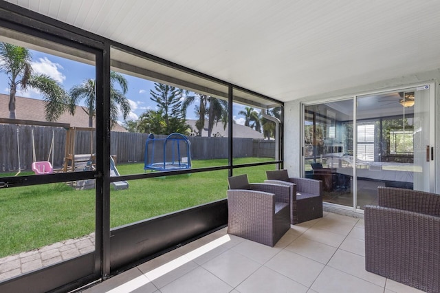 613 E 49th St E, Bradenton, FL 34208 - sunroom / solarium with ceiling fan