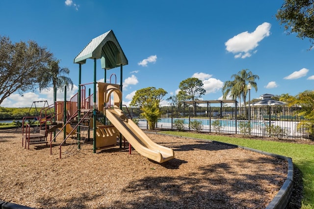 613 E 49th St E, Bradenton, FL 34208 - community jungle gym with a community pool