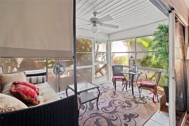 2306 63rd St W Unit 40, Bradenton, FL 34209 - sunroom / solarium with a ceiling fan