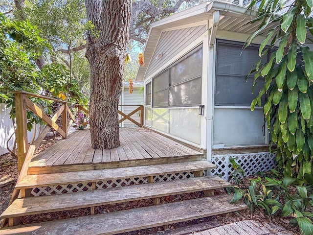 2306 63rd St W Unit 40, Bradenton, FL 34209 - deck with a sunroom