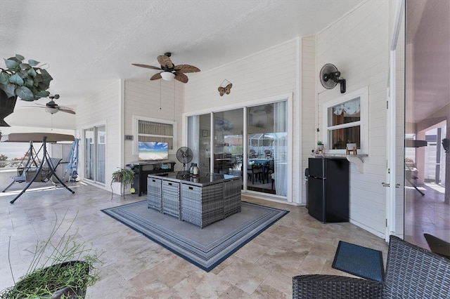 4585 Dover Street Cir E, Bradenton, FL 34203 - view of patio / terrace featuring ceiling fan