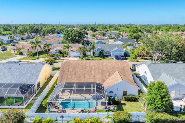 4585 Dover Street Cir E, Bradenton, FL 34203 - aerial perspective of suburban area featuring a pool area