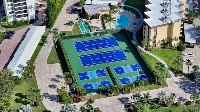 8779 Midnight Pass Rd Unit 506H, Sarasota, FL 34242 - bird's eye view of a pool