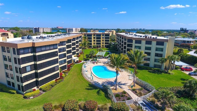 8779 Midnight Pass Rd Unit 506H, Sarasota, FL 34242 - bird's eye view of a pool