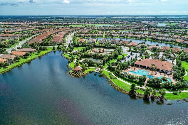 13710 Messina Loop Unit 201, Bradenton, FL 34211 - aerial view of residential area with a nearby body of water and a pool