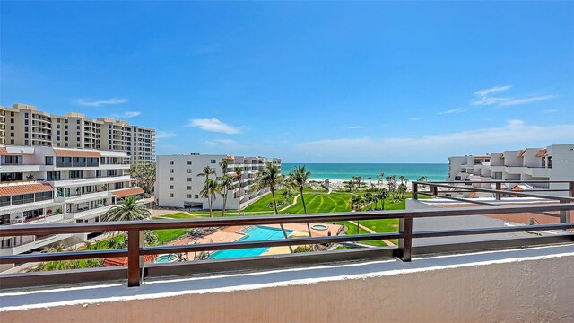 1465 Gulf Of Mexico Dr Unit 502, Longboat Key, FL 34228 - balcony featuring a water view