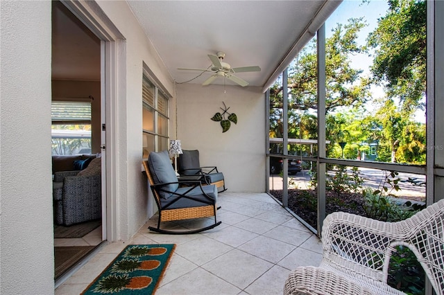 3745 Almeria Ave Unit 7S, Sarasota, FL 34239 - sunroom / solarium with a ceiling fan