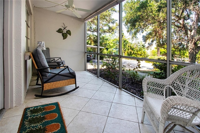3745 Almeria Ave Unit 7S, Sarasota, FL 34239 - sunroom with ceiling fan